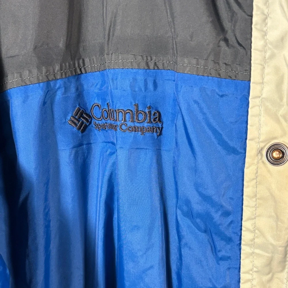 Columbia Men's Blue and‎ Gray Raincoat. XL 54” chest. GG
